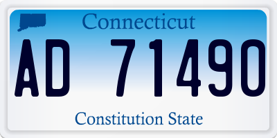 CT license plate AD71490
