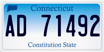 CT license plate AD71492
