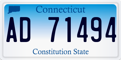 CT license plate AD71494