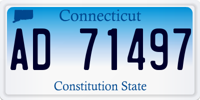 CT license plate AD71497