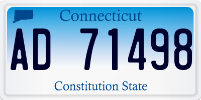 CT license plate AD71498