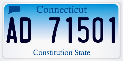 CT license plate AD71501