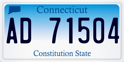 CT license plate AD71504