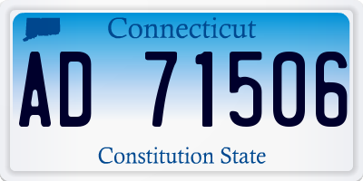 CT license plate AD71506