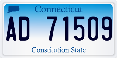 CT license plate AD71509