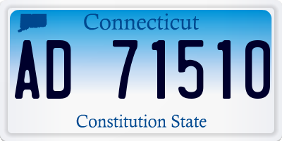 CT license plate AD71510