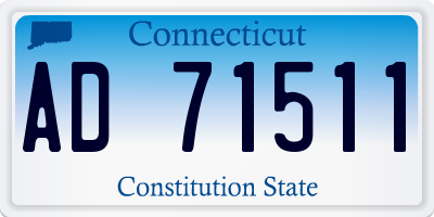CT license plate AD71511