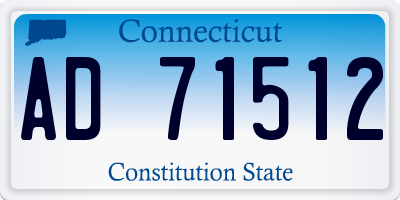 CT license plate AD71512