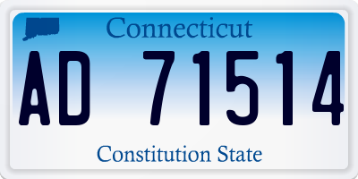 CT license plate AD71514