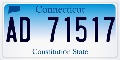 CT license plate AD71517