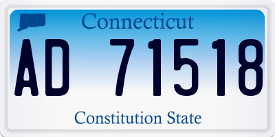 CT license plate AD71518