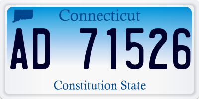 CT license plate AD71526