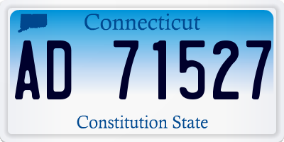 CT license plate AD71527