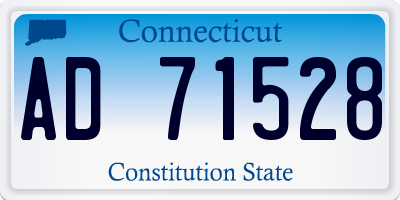 CT license plate AD71528