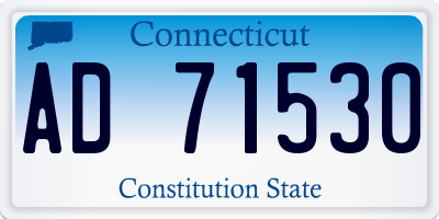 CT license plate AD71530
