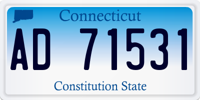 CT license plate AD71531
