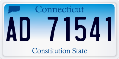 CT license plate AD71541