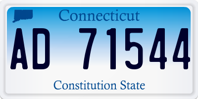 CT license plate AD71544