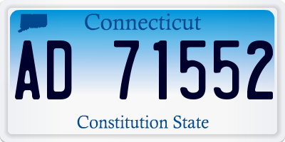 CT license plate AD71552