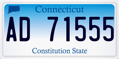 CT license plate AD71555