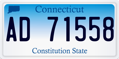 CT license plate AD71558