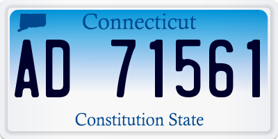 CT license plate AD71561