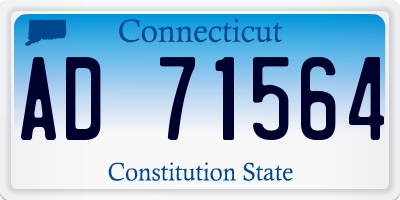 CT license plate AD71564