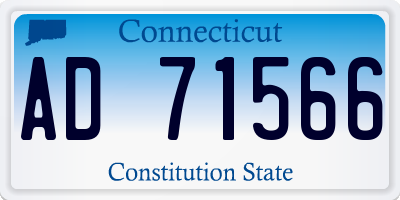 CT license plate AD71566