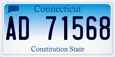 CT license plate AD71568