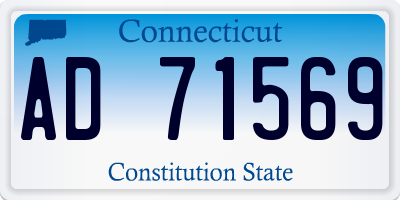 CT license plate AD71569