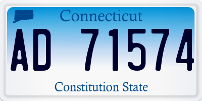 CT license plate AD71574