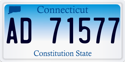 CT license plate AD71577