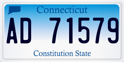 CT license plate AD71579