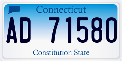 CT license plate AD71580