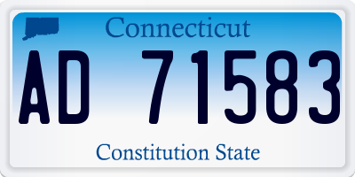 CT license plate AD71583