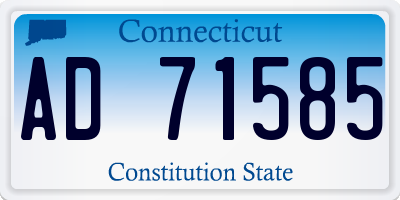 CT license plate AD71585