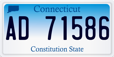 CT license plate AD71586
