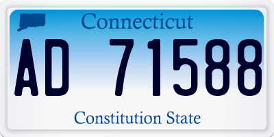 CT license plate AD71588