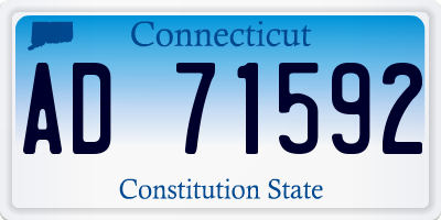 CT license plate AD71592