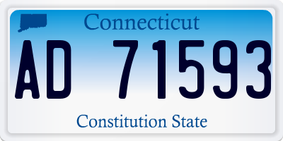 CT license plate AD71593
