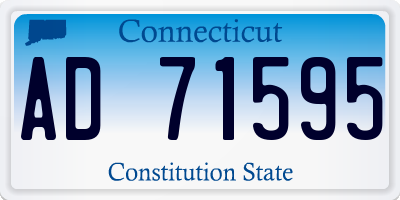 CT license plate AD71595