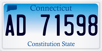 CT license plate AD71598