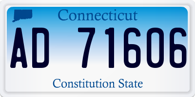 CT license plate AD71606