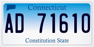 CT license plate AD71610