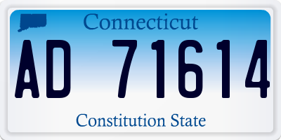 CT license plate AD71614