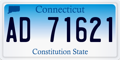 CT license plate AD71621