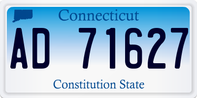 CT license plate AD71627
