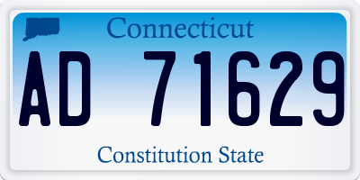 CT license plate AD71629