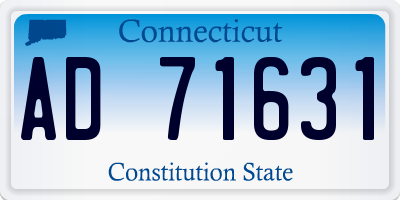 CT license plate AD71631