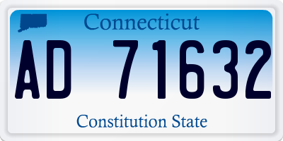 CT license plate AD71632